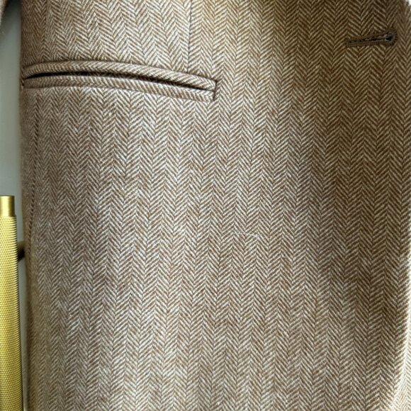 J.Crew Factory Herringbone Wool Blend Cotton Blazer, Size 10 - Picture 7 of 8